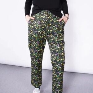 Wildfang Floral Empower Meadow Slim Crop Pants Size 2 Stretch